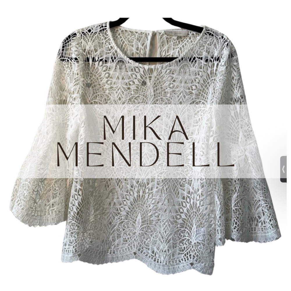 Mika Mendel Elegant White Lace Top